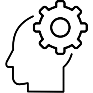 drawing of mind working in person's head